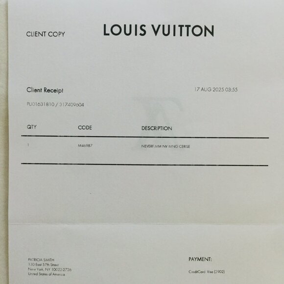 LOUIS VUITTON 2025 Neverfull MM Monogram Pochette Wristlet - 8/17/25 - Picture 12 of 14